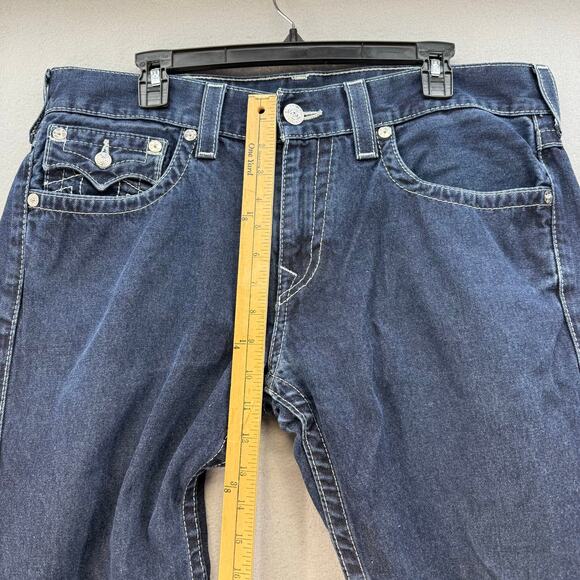 True Religion Men's Jeans 34 Dark Blue Skinny Pocket Flap Preppy Normcore Jeans - Picture 12 of 14